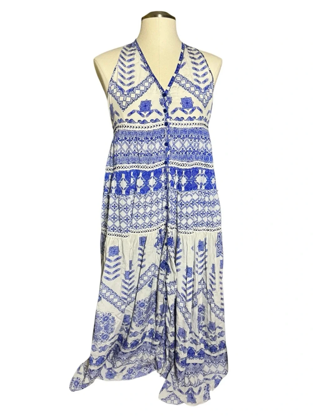 Rococo Sand Silk Lightweight Flowy Summer Dress - Picture 1 of 14